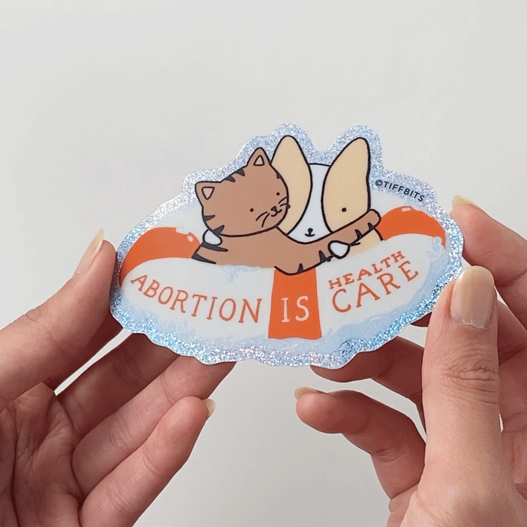 Abortion is Health Care Glitter Sticker