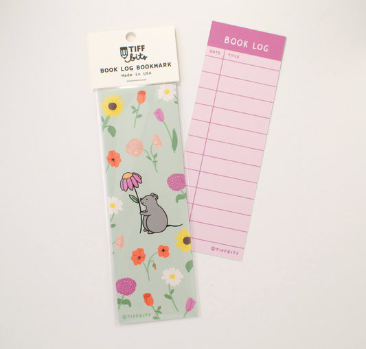 Flowers Book Log Bookmark