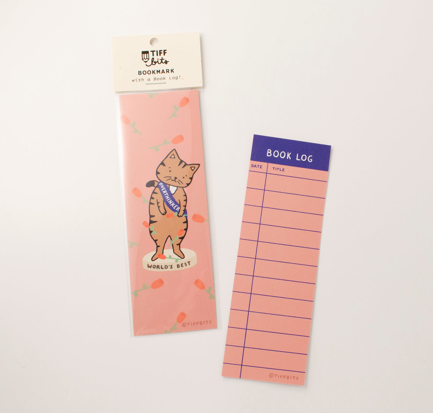 World's Best Overthinker Cat Book Log Bookmark