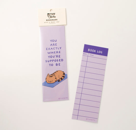 Supposed To Be Cat Yoga Book Log Bookmark