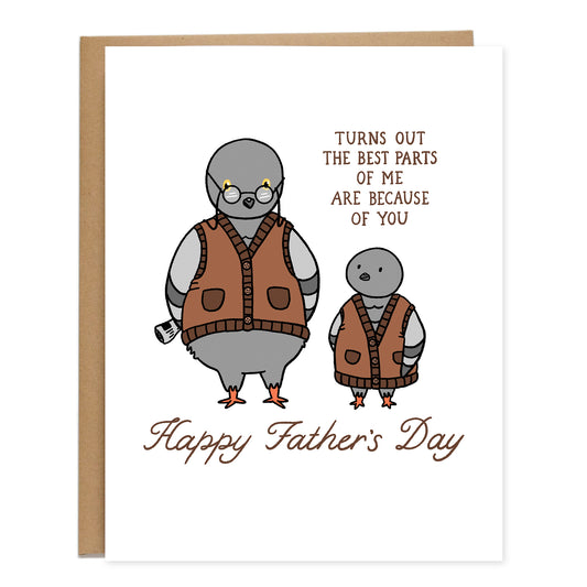 Pigeons Father's Day Card