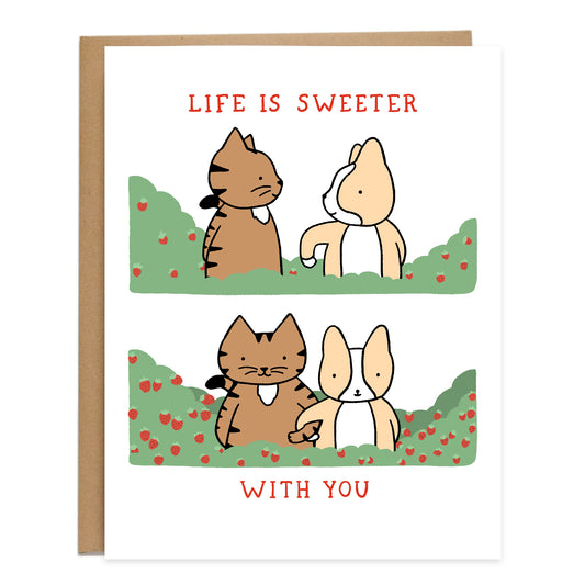 Life Is Sweeter Love Card, Best Friend