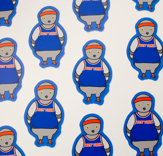 NY Knicks Pigeon Sticker