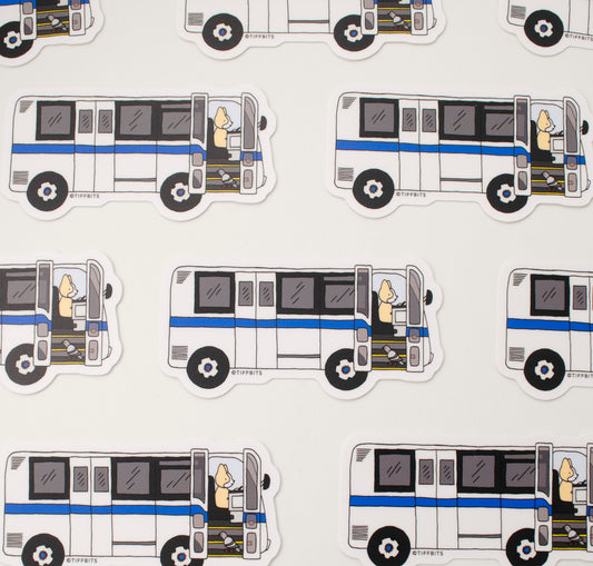 NYC Bus Sticker, Pigeon