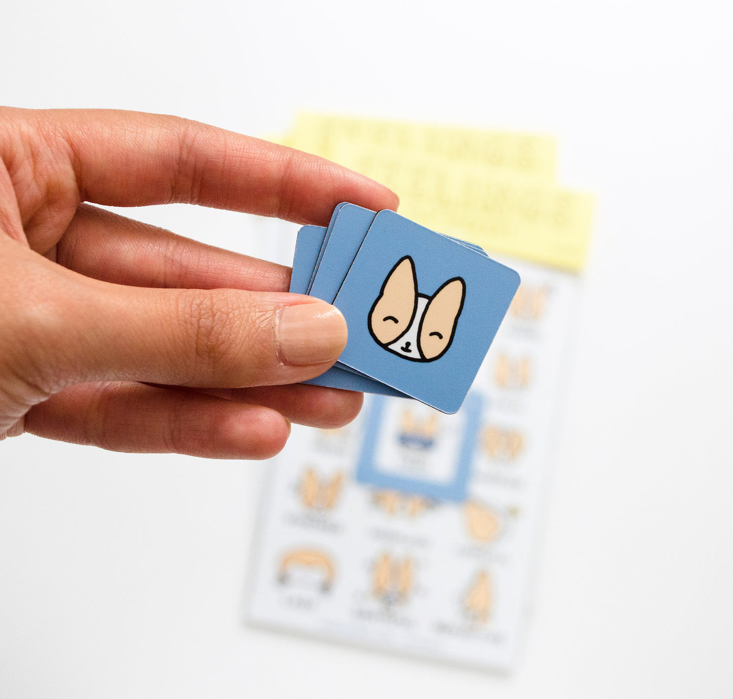 feelings magnet comes with free 1 inch corgi head magnet