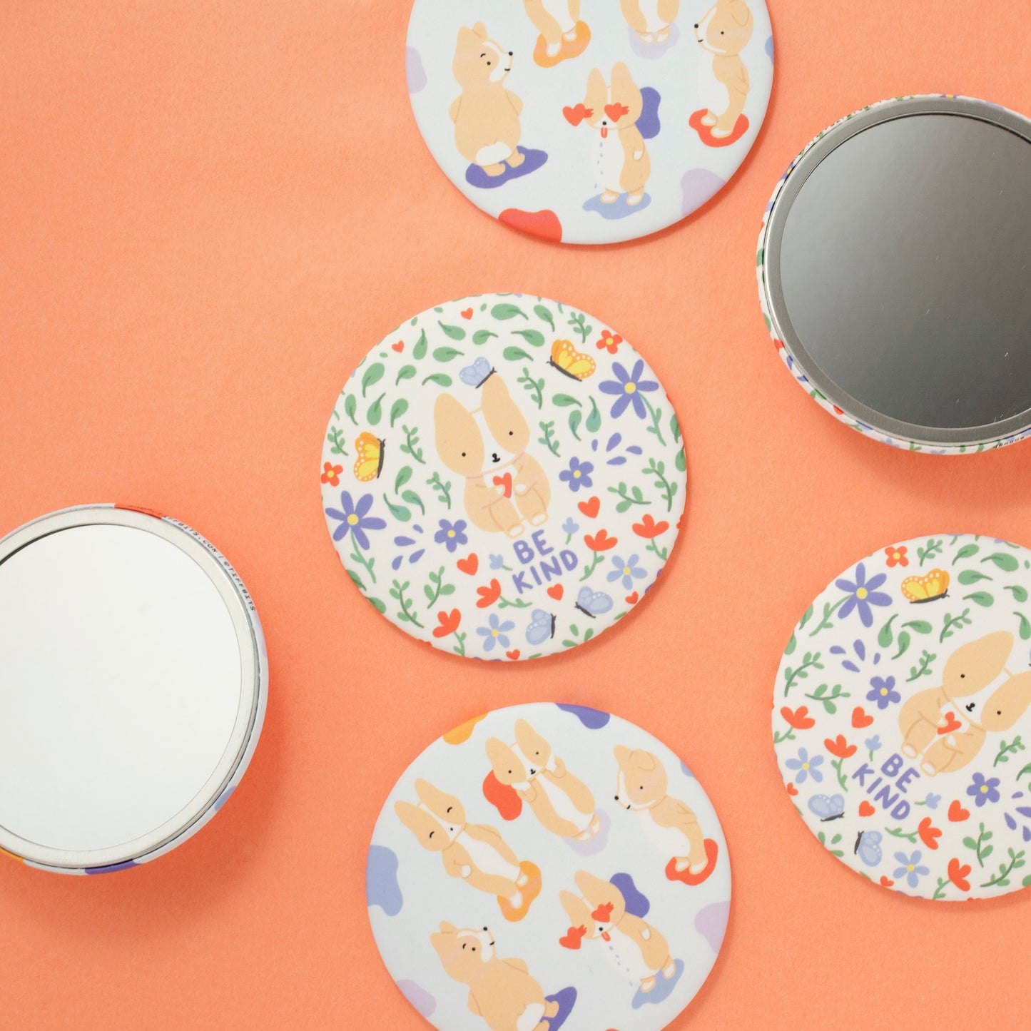 Be Kind Corgi Pocket Mirror
