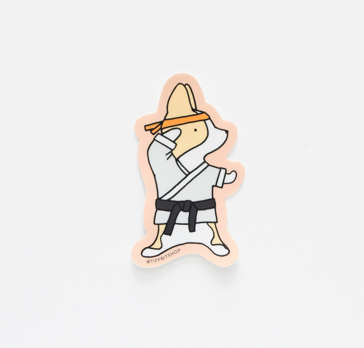 Karate Corgi Sticker