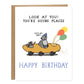 Bread Car Birthday Card, Pigeon, Rat