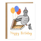 Pizza Pie Birthday Card, Pizza Rat, Pigeon, NYC