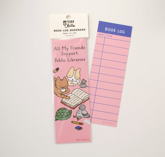 Public Libraries Friends Book Log Bookmark