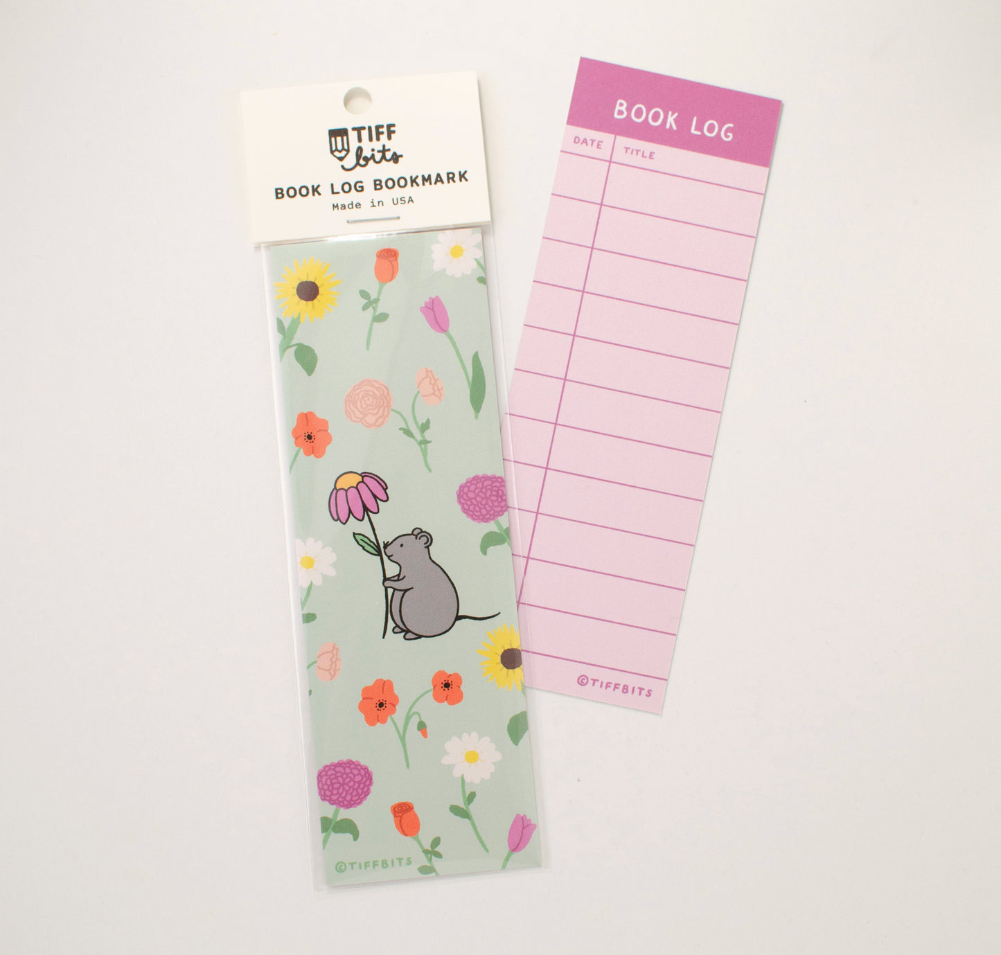 Flowers Book Log Bookmark