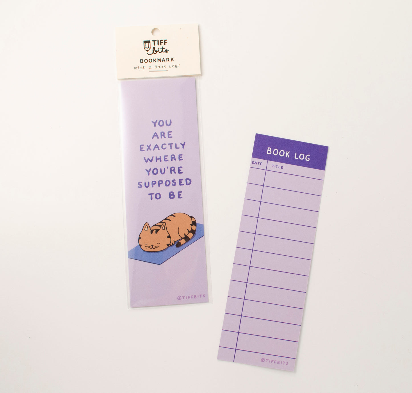 Supposed To Be Cat Yoga Book Log Bookmark