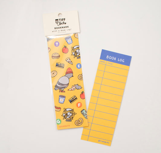 Pigeon & Pizza Rat NYC Yellow Book Log Bookmark