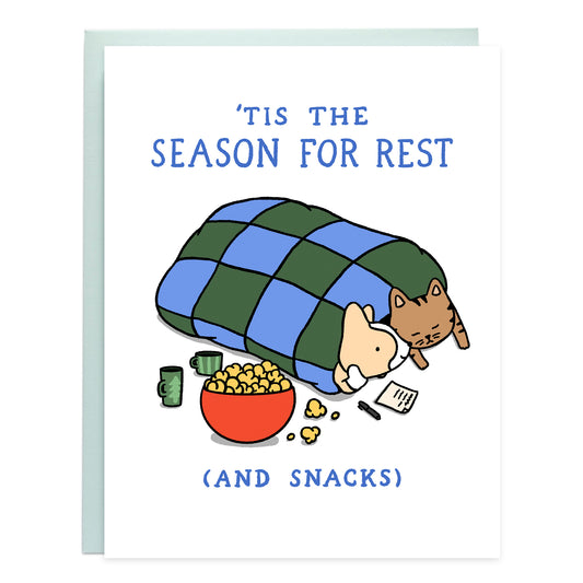Tis the Season for Rest & Snacks Holiday Card