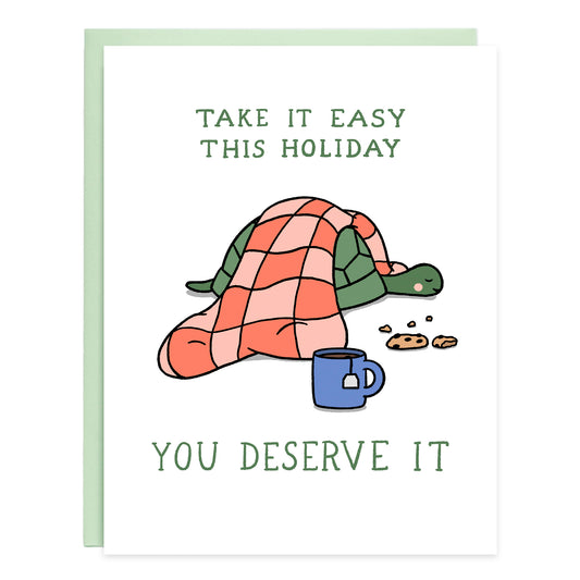 Take it Easy Turtle Holiday Card