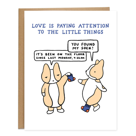 Attention Socks Love Card