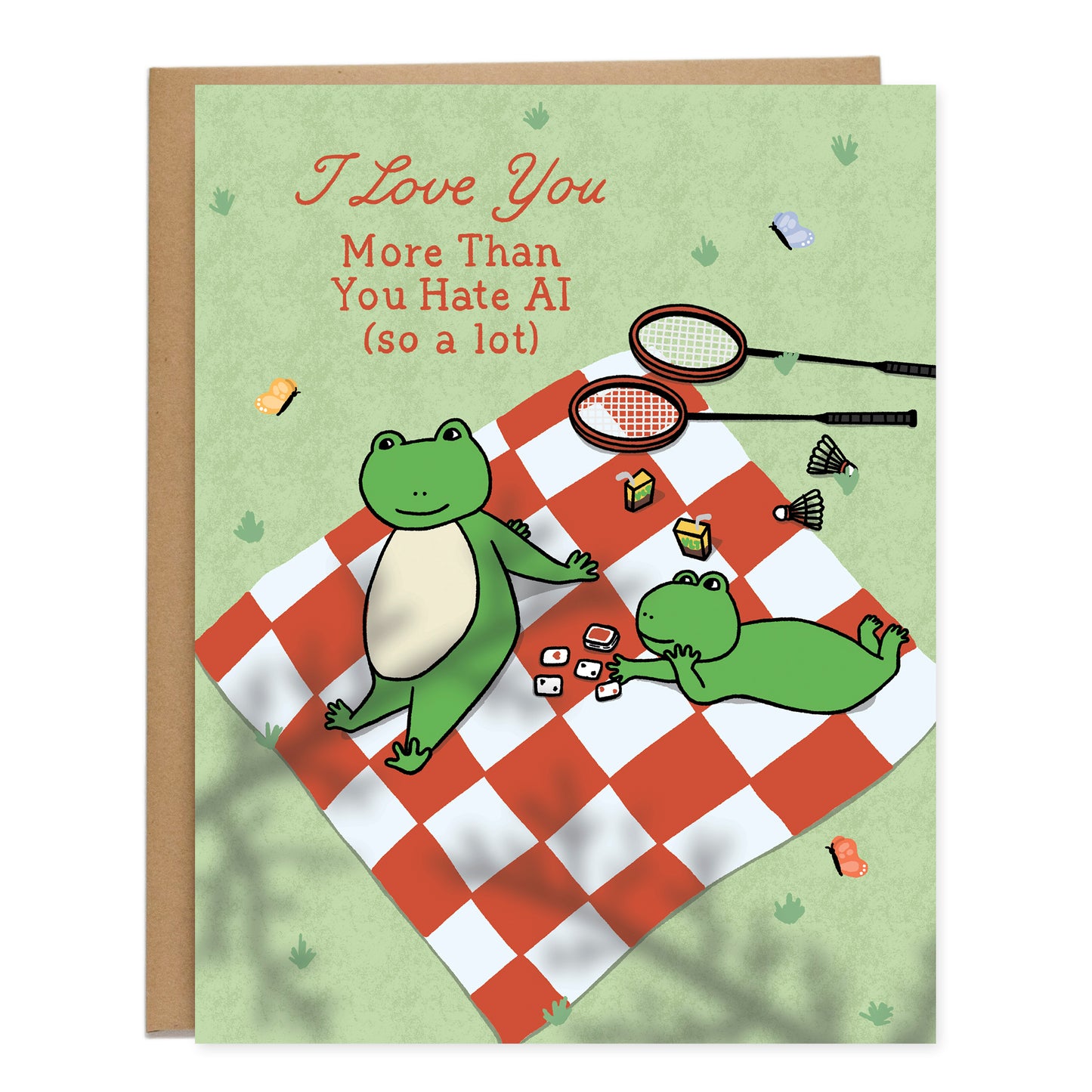 Hate AI Picnic Love Card