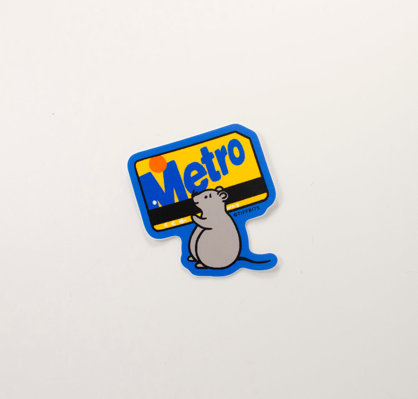 Metro Card Rat Sticker, NYC