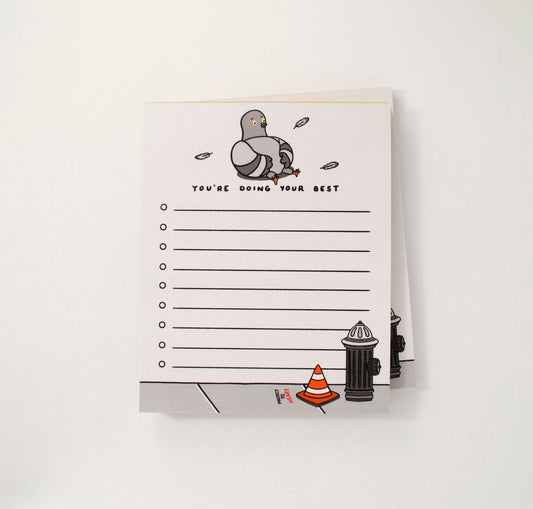 Doing Your Best Pigeon NYC To Do List Notepad