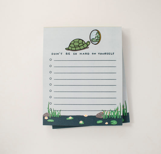 Don't Be So Hard On Yourself Turtle To Do List Notepad