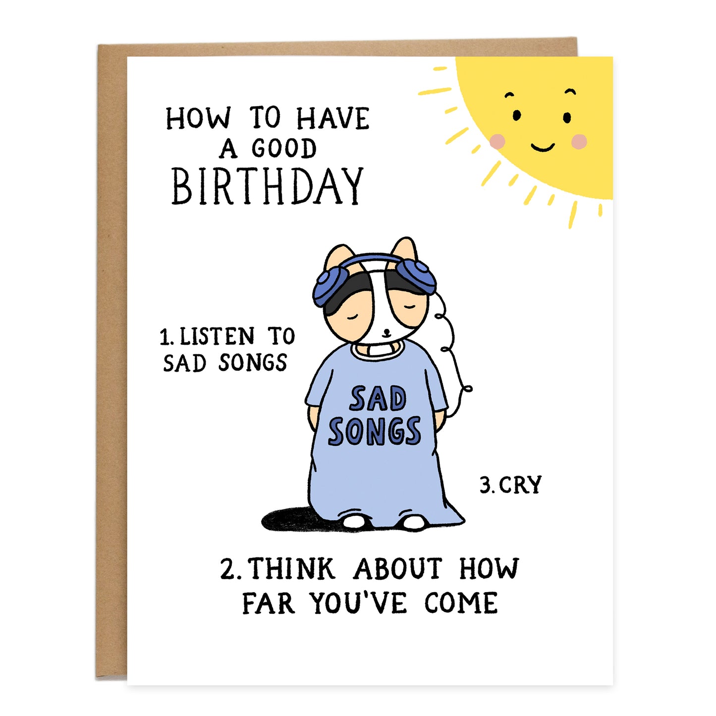 Sad Songs Birthday Card, Emo