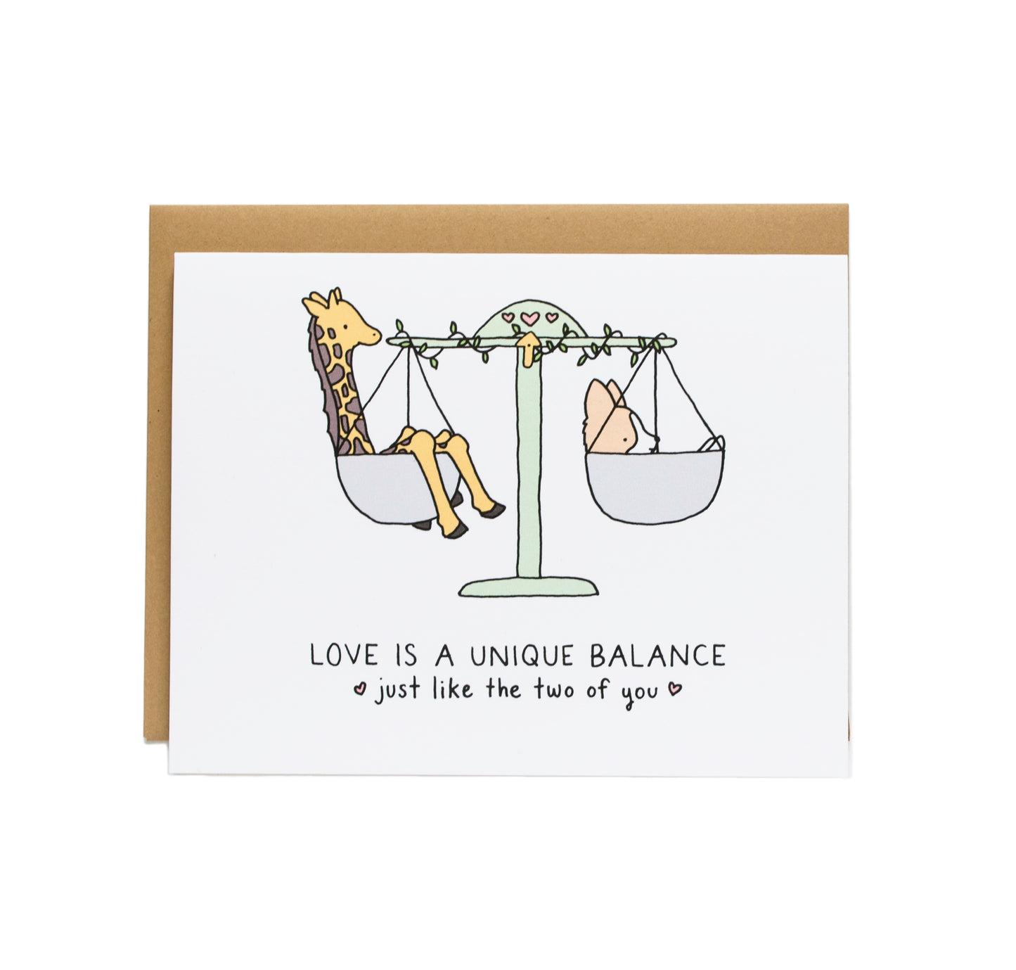 Love is a Unique Balance Wedding Anniversary Card